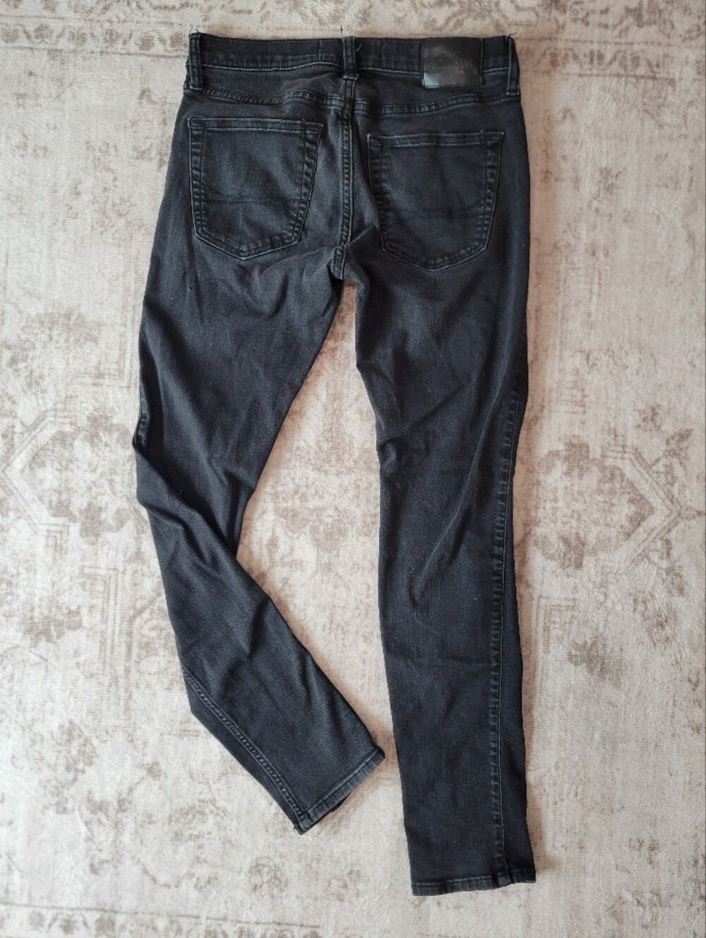 Hollister Men’s 31x32 Black Distressed Skinny Jeans Grunge Streetwear - Picture 5 of 5